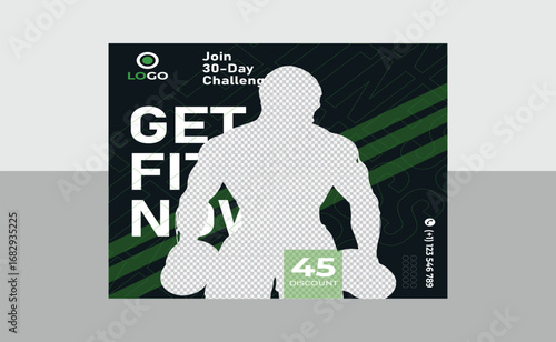 gym fitness social media design templates 