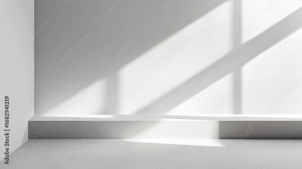 custom made wallpaper toronto digitalMinimalist indoor shelf casting shadows from window