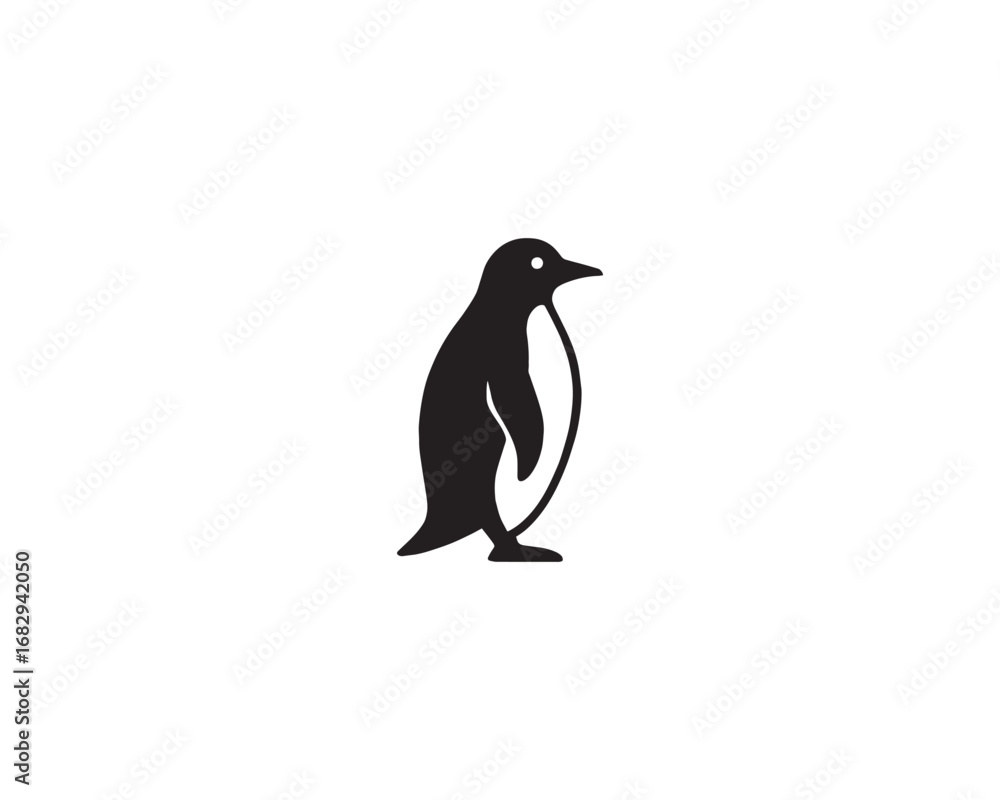 Obraz premium Penguin silhouette vector icon design illustration