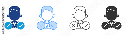 Decision Making Icon Set Multiple Style Collection