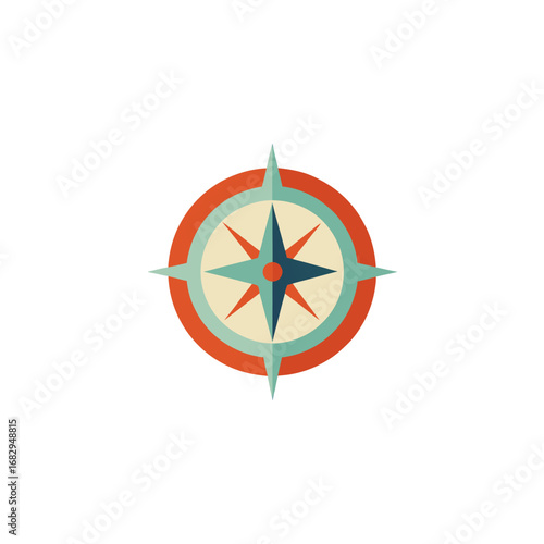 Compass Flat Vector Design Icon