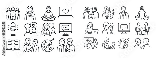 Self-Acceptance Icons Grid