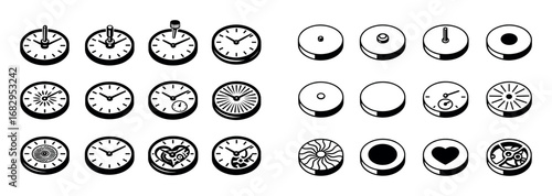 Isometric Clockface Icons