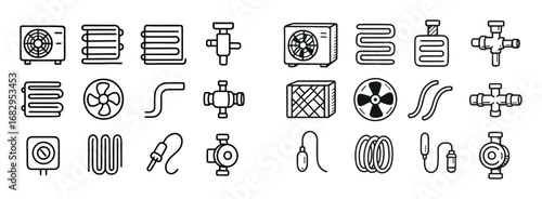 Heat Pump Icons Grid
