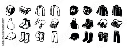 Welding Safety Gear Icons