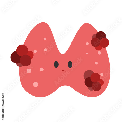 thyroid disease concept. vector illustration