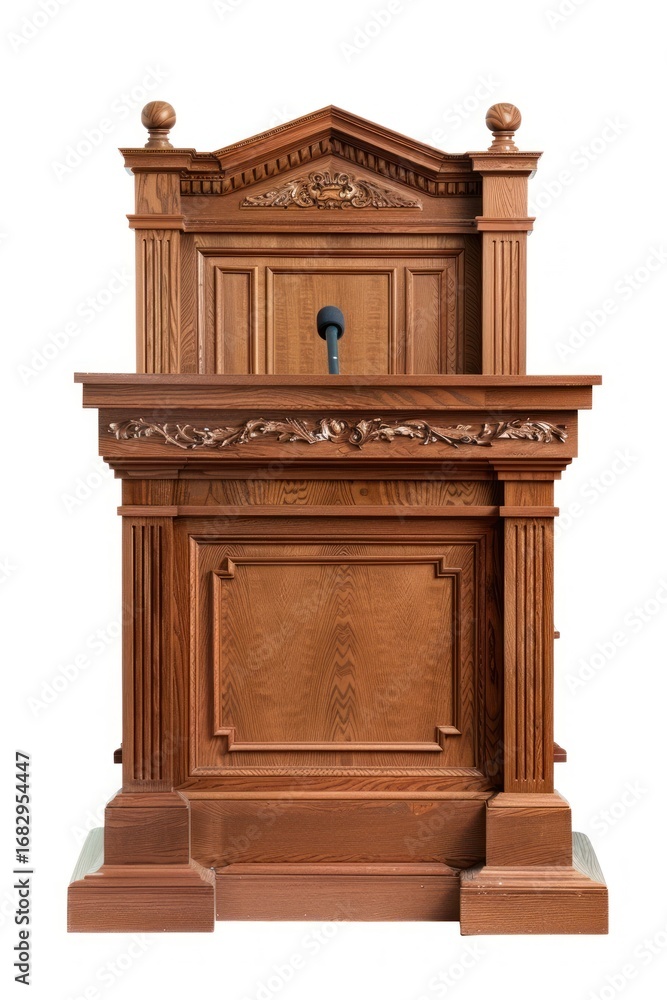 Fototapeta premium Judge podium furniture letterbox fireplace.