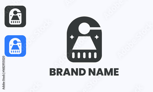 Abstract Space Logo with UFO Negative Space Elegant Unique Modern Design
