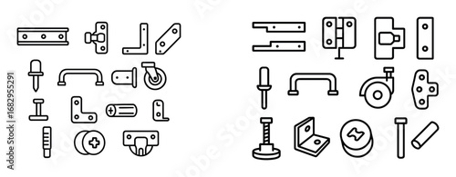 Minimalist Furniture Fittings Icons