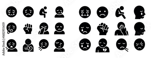 Sadness Icons Grid