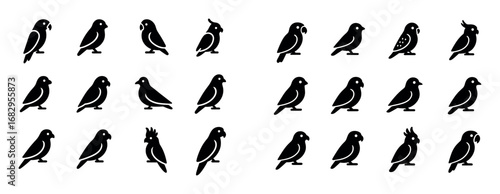 Bird Icons Grid