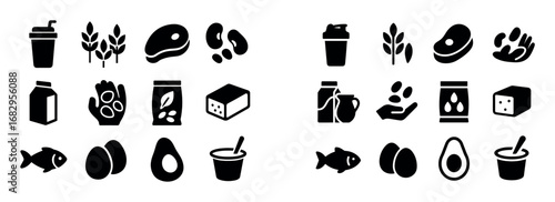 Macronutrient Icons Grid