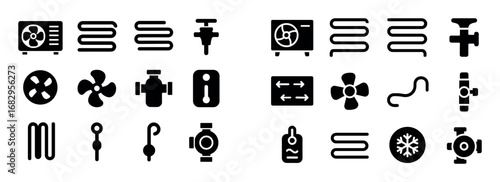 Heat Pump Icons Set