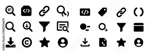 Search Platform Icon Set