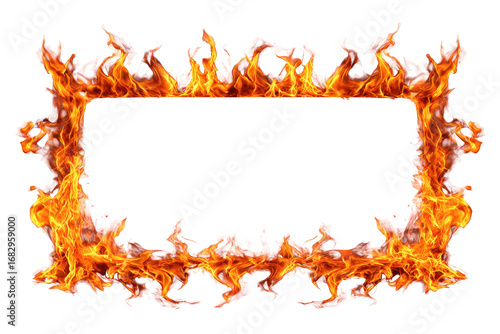 Flaming rectangular frame