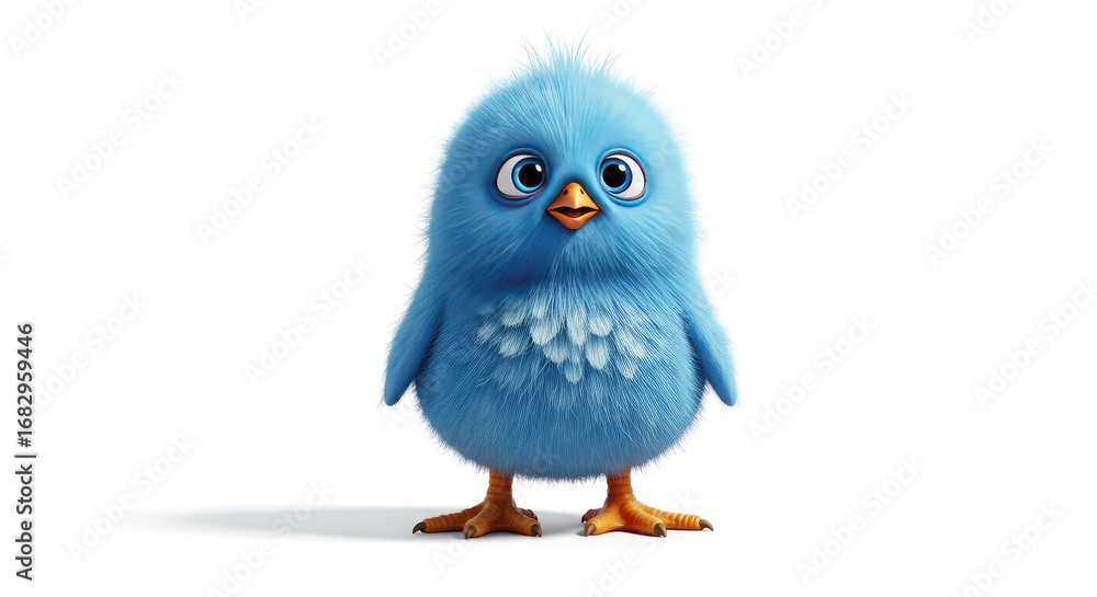 Fototapeta premium blue bird on white background