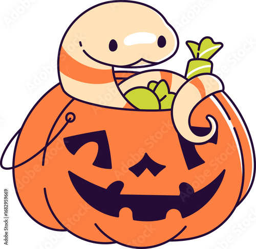 Snake in Halloween Costume