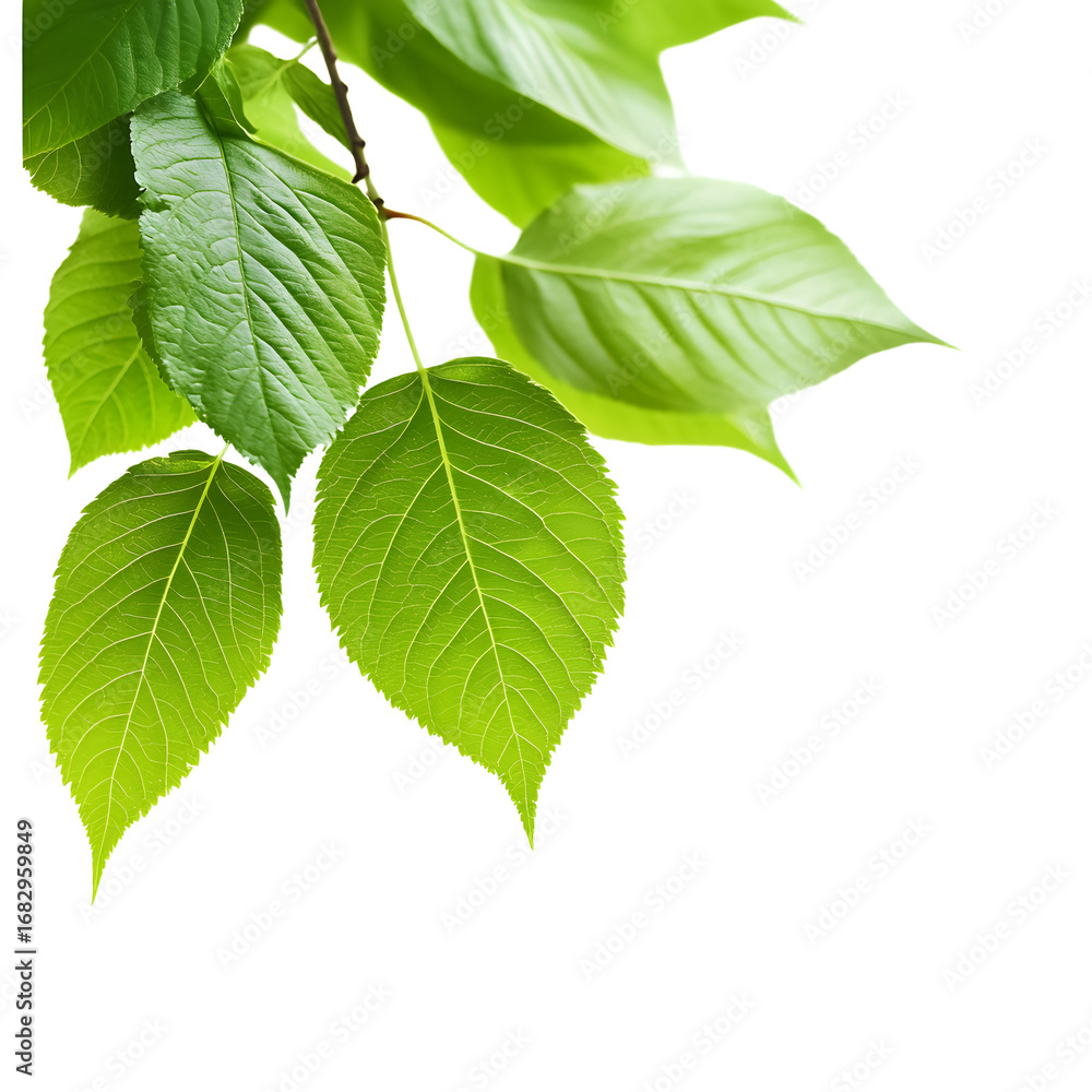 Fototapeta premium Vibrant Green Leaves in Natural Environment Display