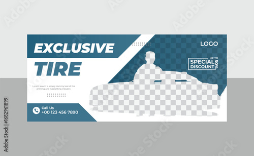 Exclusive tire banner design templates 