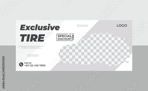 Exclusive tire banner design templates 