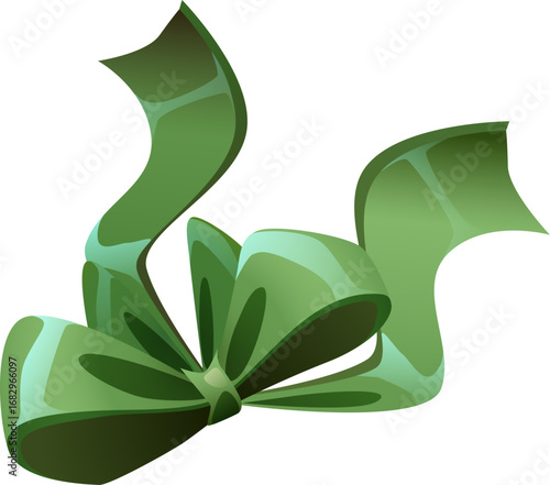Green Ribbon Bow