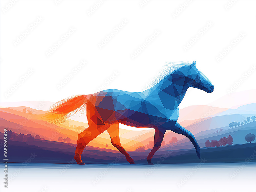 Obraz premium 2026, Horse, Red Horse, Year of the Horse, 12 Zodiac Signs, Sunrise, Beginning, New Year, New Year's Greetings, New Year's Card, Thank You Card, Beginning, animal, silhouette, nature, horse, sun, sky,