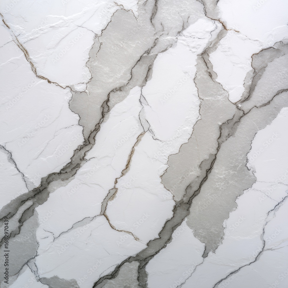 Obraz premium Elegant White Marble Texture with Grey Veins for Design Projects