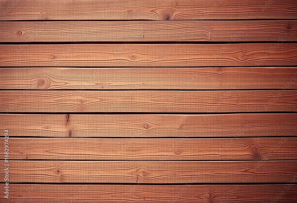 Obraz premium Horizontal brown wood planks, rustic texture, aged wood background, weathered, wall