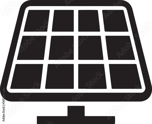 Illustration of a solar panel for sustainable energy