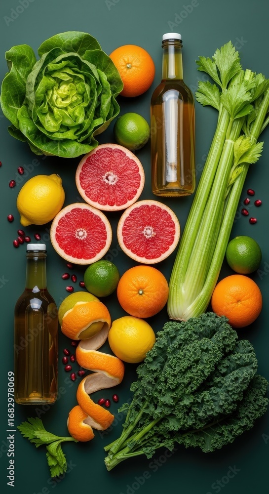 custom made wallpaper toronto digitalAssorted fresh fruits and vegetables arranged on a dark background