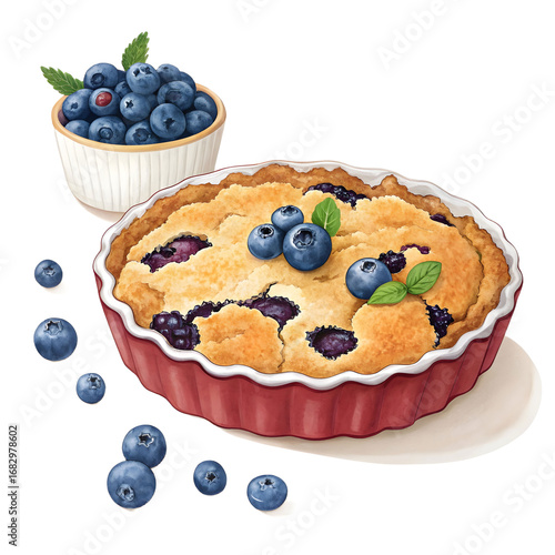 Scrumptious Blueberry Crumble: A Mouthwatering Visual Delight