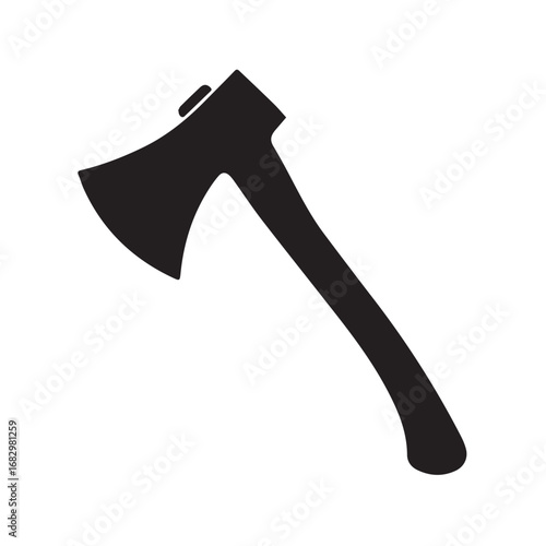 Axe silhouette black and white vector icon