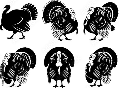Turkey Silhouettes Collection Vector bundle