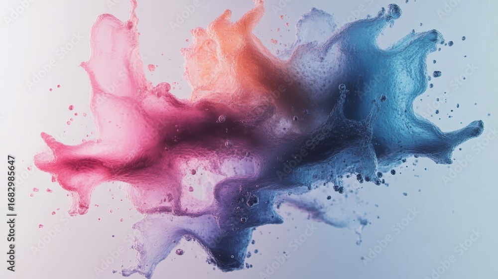 Fototapeta premium Vibrant Abstract Liquid Art with Rotating Splashes and Gradients for Stunning Visual Effects