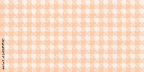 Wallpaper Mural Orange gingham checkered pattern background. Seamless peach plaid design. Soft and sweet vintage aesthetic. Orange white gingham check tablecloth picnic style traditional. Torontodigital.ca