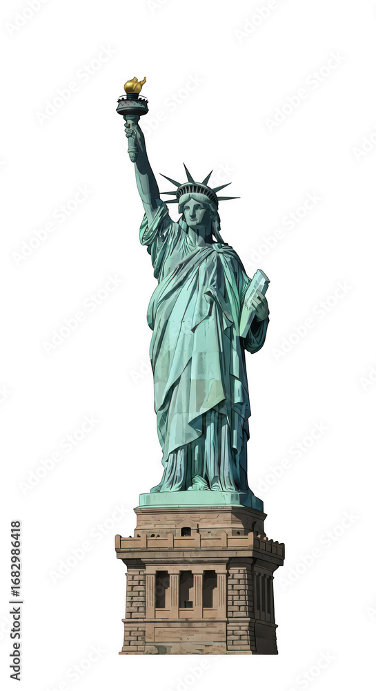 Fototapeta premium Statue of liberty isolated on transparent background