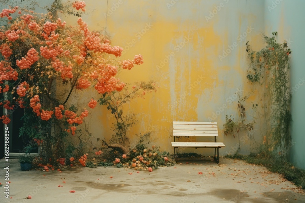 Obraz premium Aesthetic garden architecture painting plant.