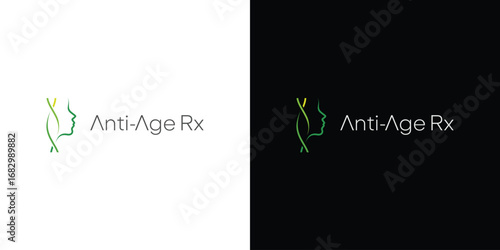 Modern and unique anti aging health logo design
