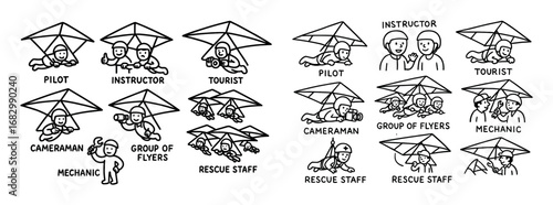 Hang Gliding Icons
