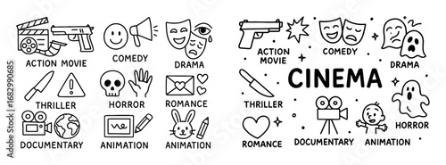Cinema Genre Doodles