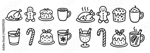 Christmas Food Doodles