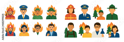 Forest Fire Heroes Icons