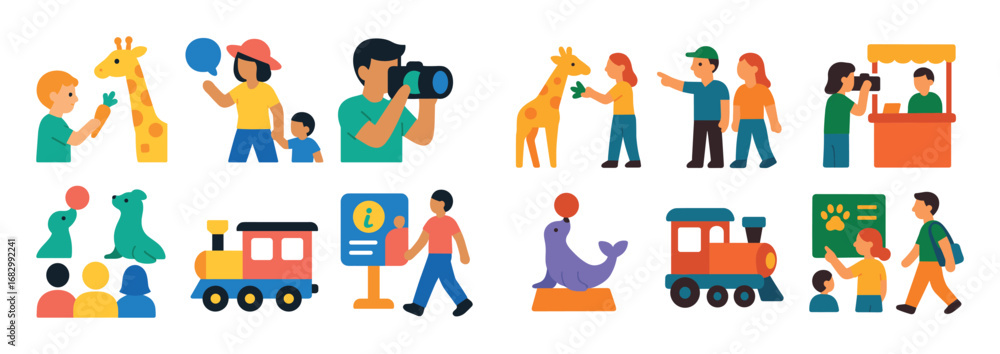 Obraz premium Zoo Activity Icons