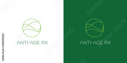 Simple and unique anti aging health logo design