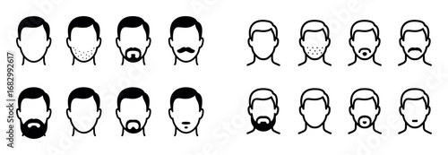 Men's Facial Hairstyles Icons