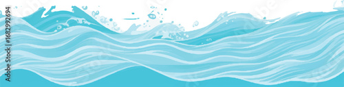 Soft Green and Blue Watercolor Ocean Wave Abstract Background Texture for Artistic Banner and Design