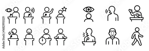 Public Speaking Icons