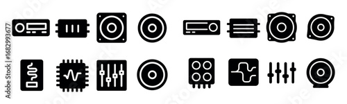 Car Audio Icon Set