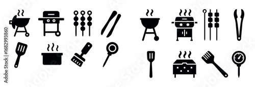 Barbecue Icons Grid