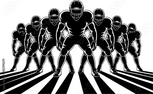 Football, American football, Team, Players, group Vector 